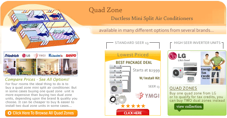 quad zone split ac
